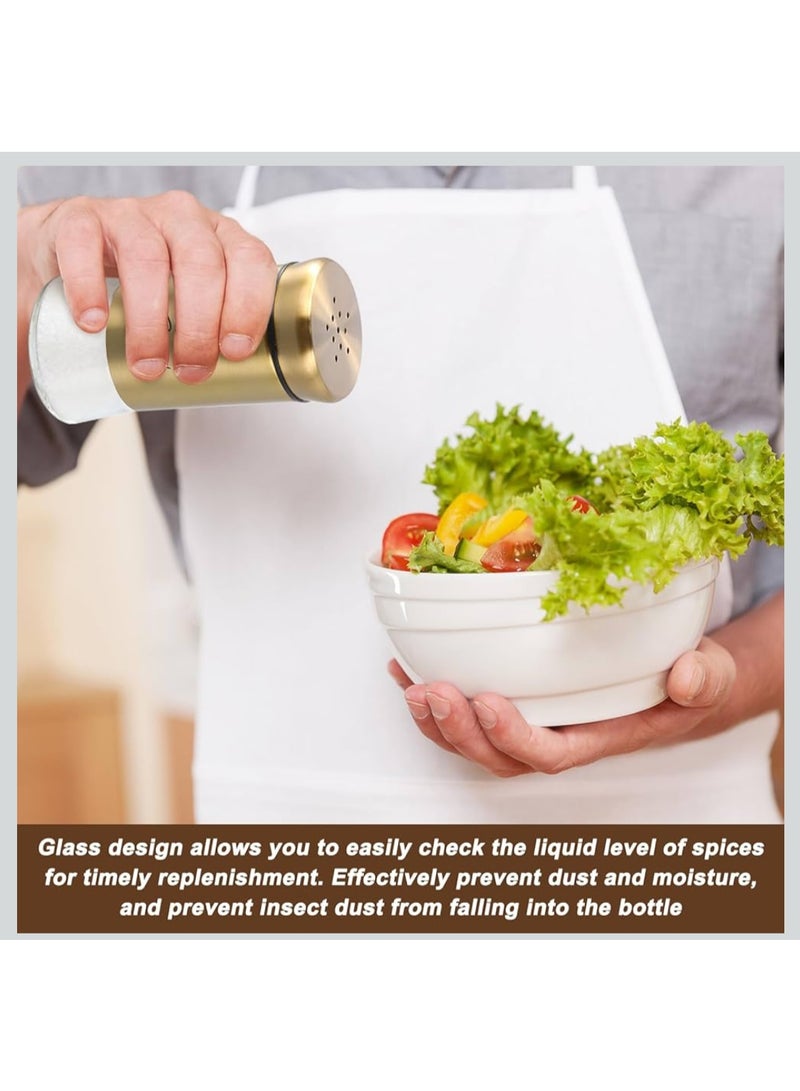 2 قطعة: مذاكرات ملح وفلفل بحجم 150 مل، مصنوعة من الزجاج والفولاذ المقاوم للصدأ، للمنزل، المطبخ، المطعم، والشواء - Image 2